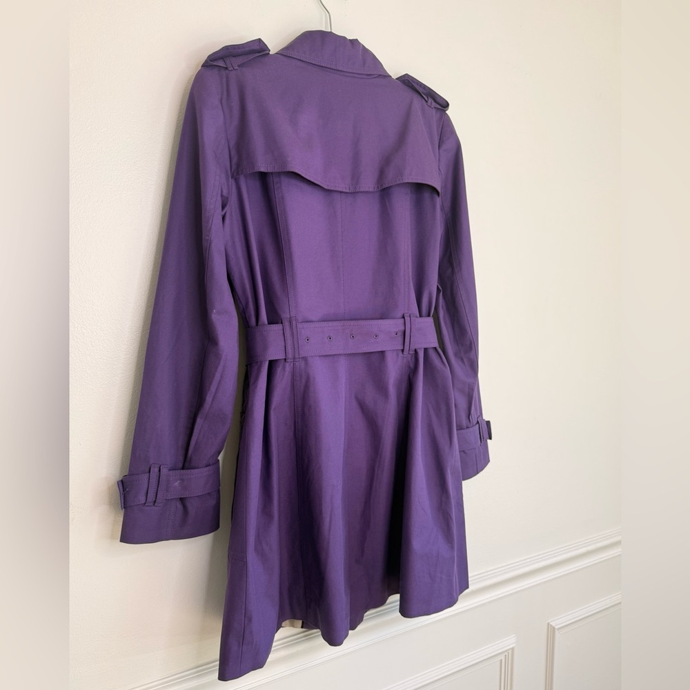 NEW Banana Republic Violet Purple Trench Coat - Picture 6 of 15